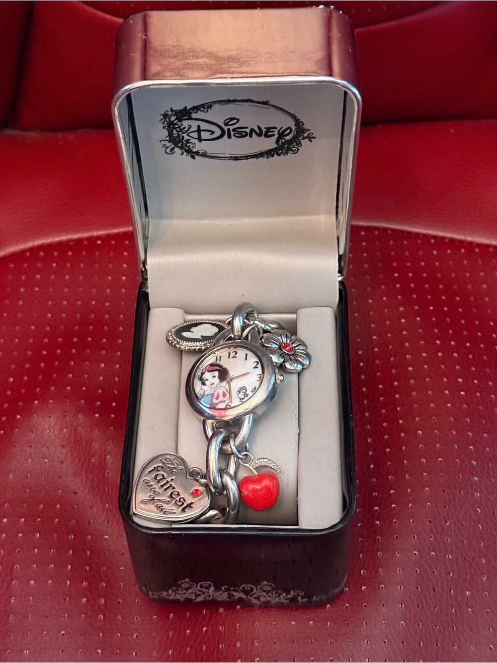 Disney's Snow White 75th Anniversary Silver Watch Charm Bracelet